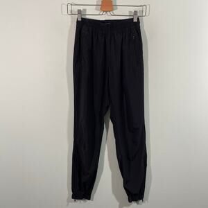 TNA Aritzia Women’s Black Zipper Hem Lightweight Riley Jogger Pants Size XS